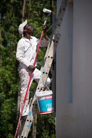 Painter on a ladder
